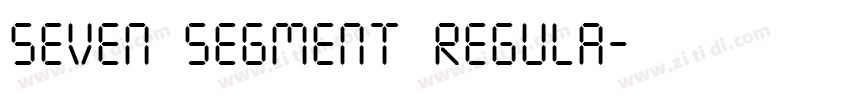 Seven Segment Regula字体转换